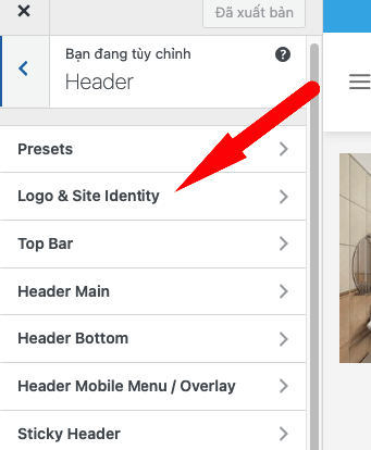 thay đổi logo trong website WordPress