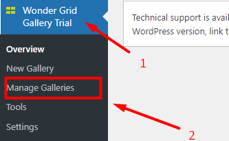 thay đổi ảnh trong plugin wonder grid gallery trial