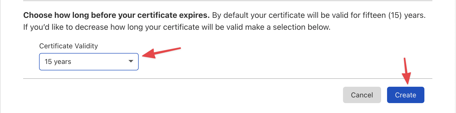 Create Certificate